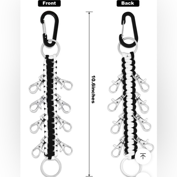 Tye Dye Paracord Cheer Bows Holder Paracord Keychain for Cheerleader Sports - Picture 2 of 2